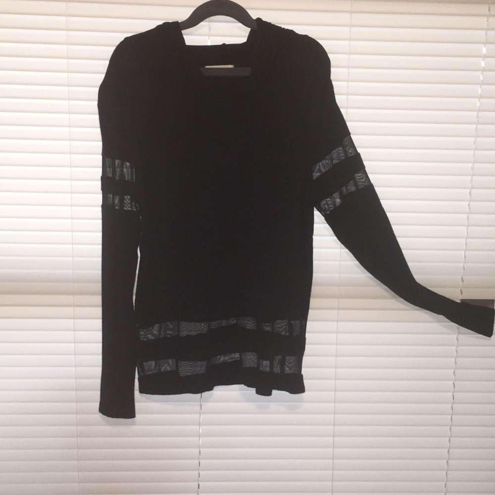 Small “Occasion” Black and Mesh Hoodie/Shirt